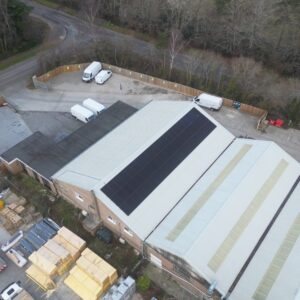 commercial solar panels at the roof top