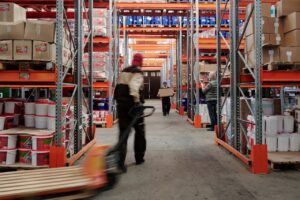 men working in warehouse