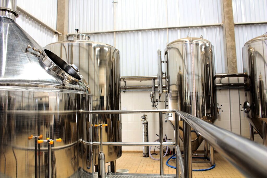 steel industrial distillery tank