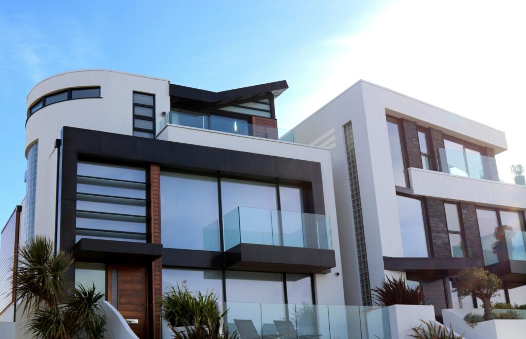 modern block of houses