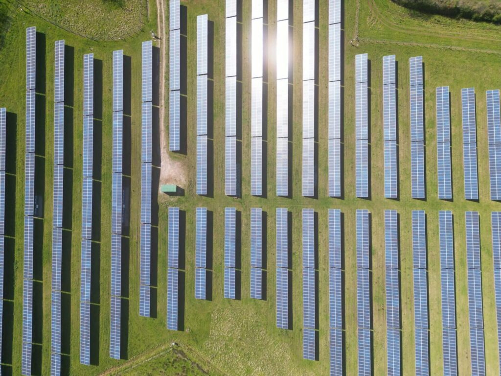 Birds eye view of Solar Farm