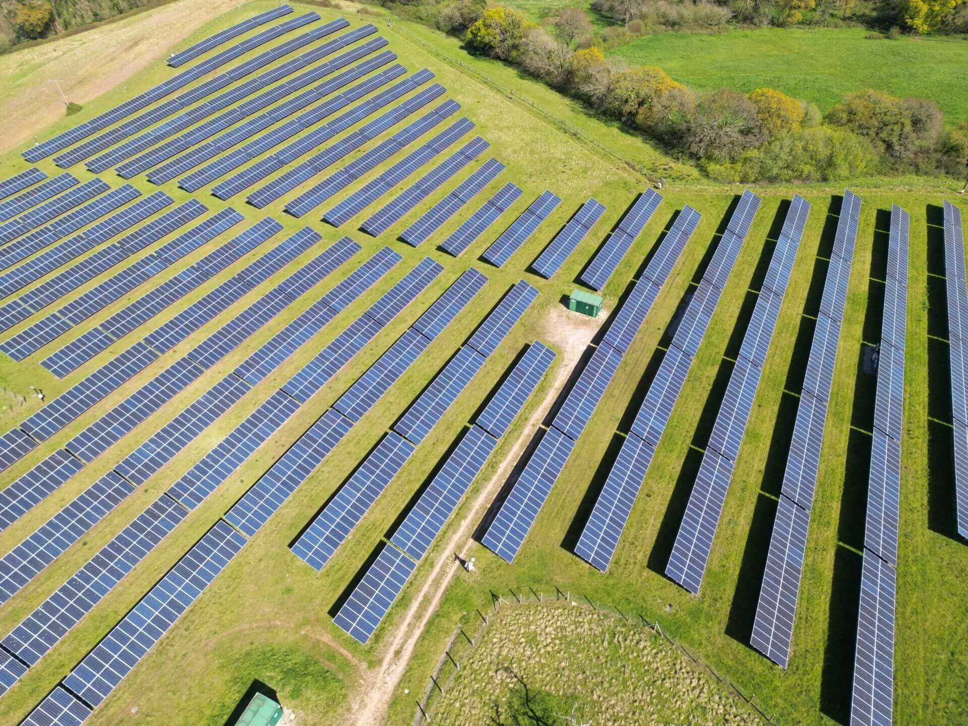 Top down view of Solar farm