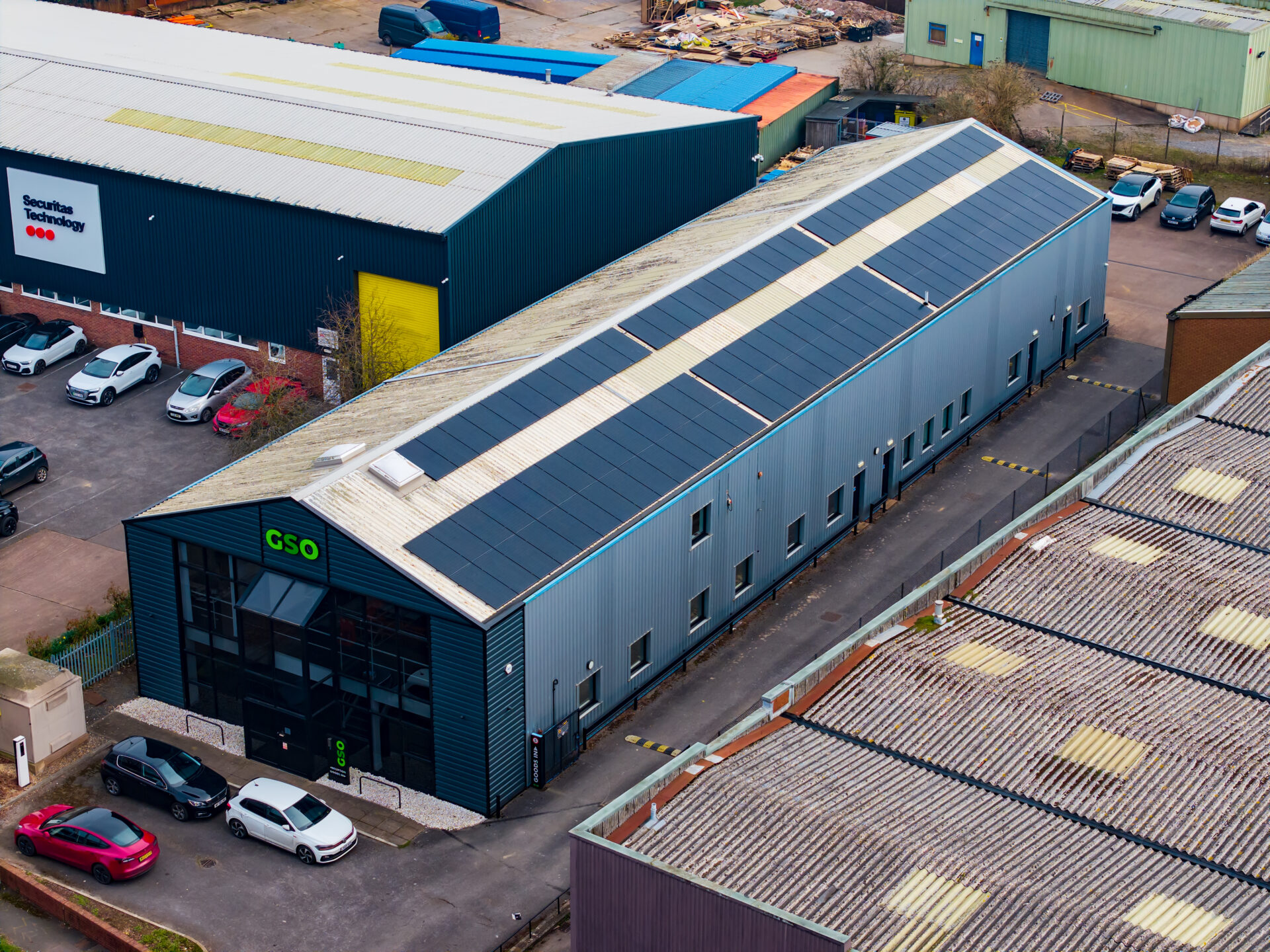 two tier commercial solar panel system
