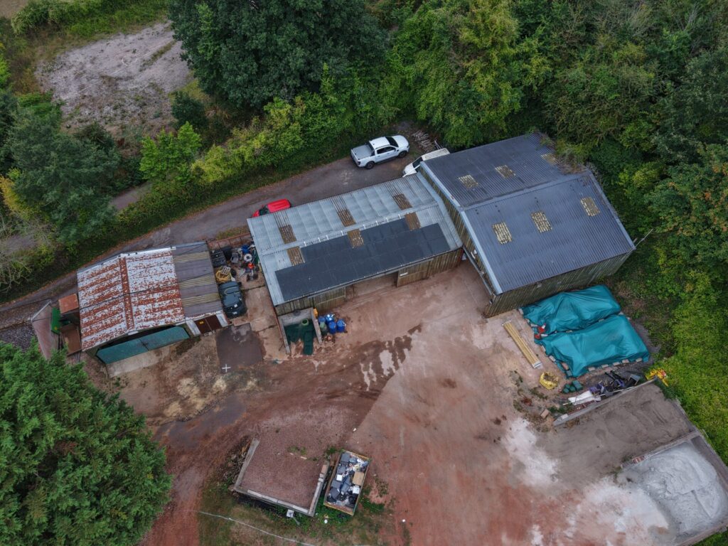 Farm building with solar in Devon