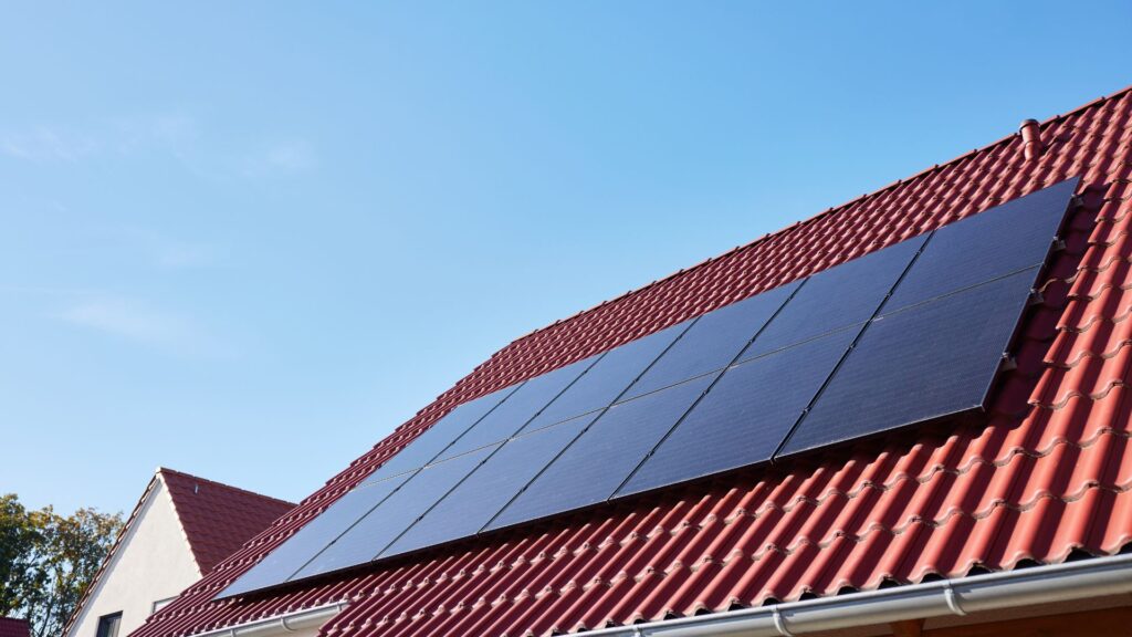 solar panel on roof in newton abbot