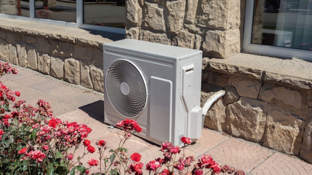 air source heat pump on older property