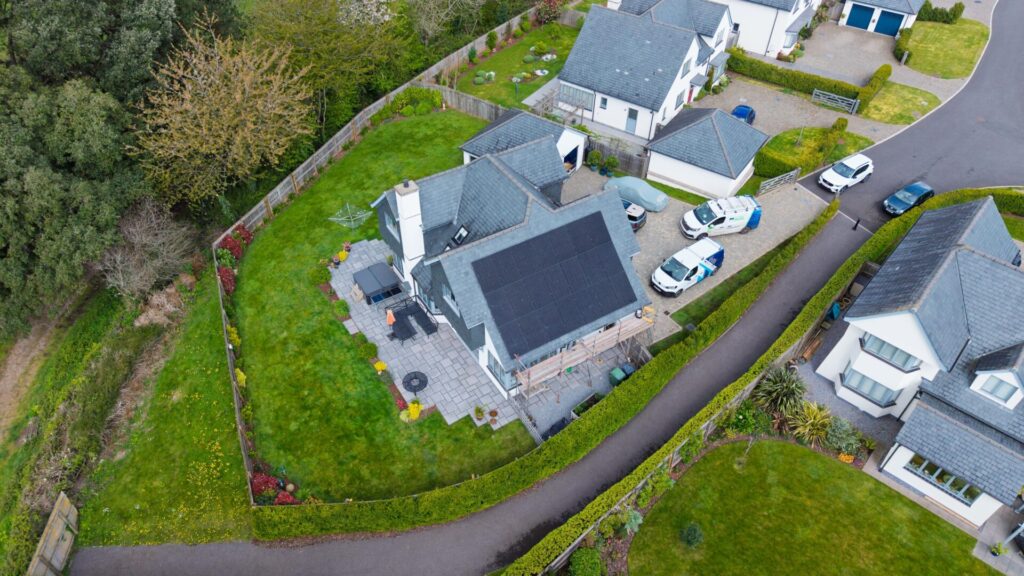 View of Solar panel install in Newton Abbot