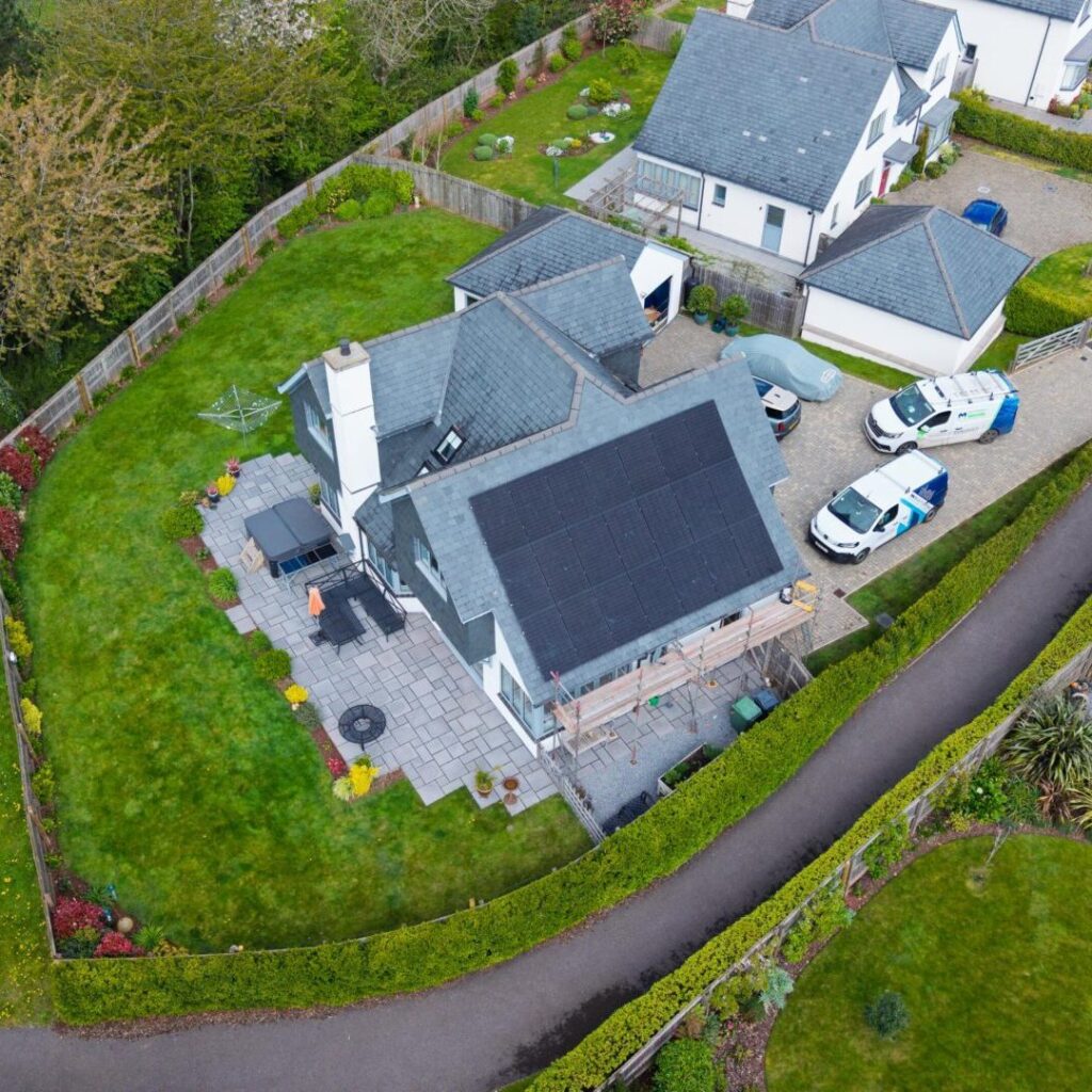 View of Solar panel install in Newton Abbot